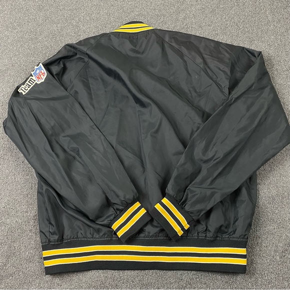 Vintage 80’s NFL Pittsburg Steelers Lightweight Bomber Jacket Men’s Size Large - Picture 7 of 13